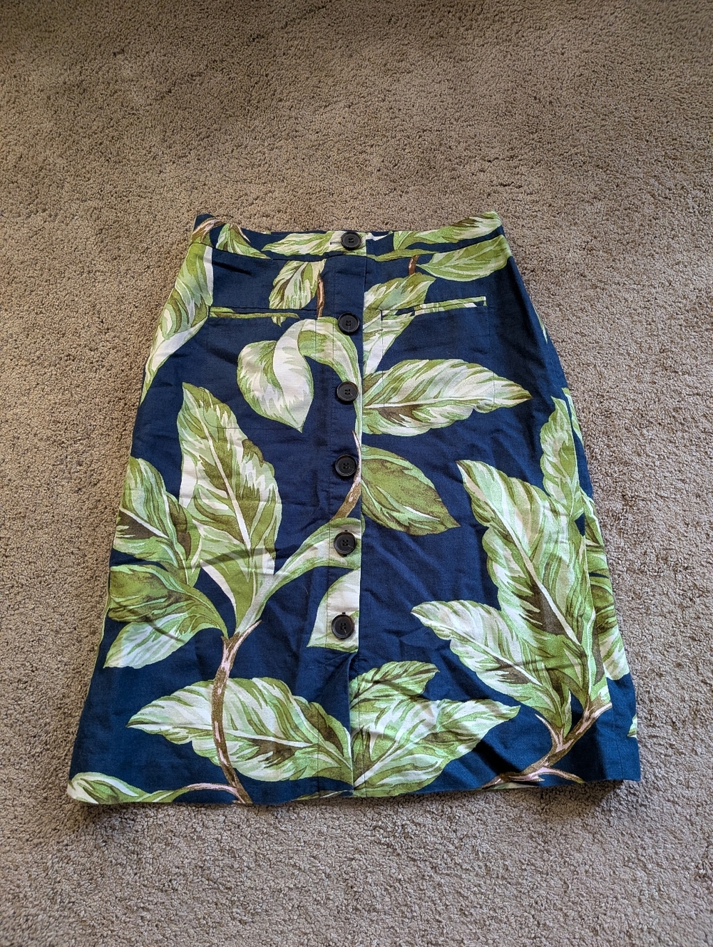 Ann Taylor Printed Plant Skirt
